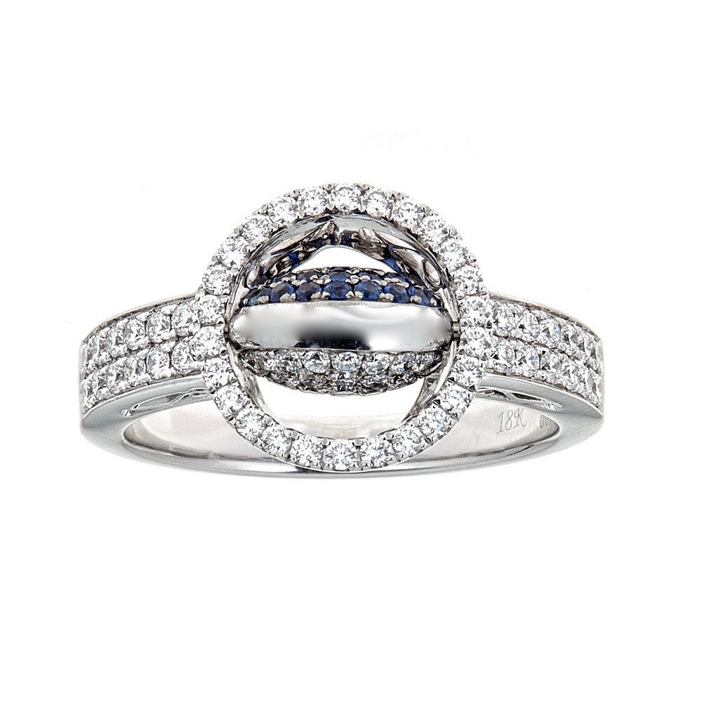 Simon G. Sapphire & Diamond Flip Dual Face Ring