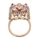 Morganite & Diamond Ring in 14K Rose Gold