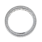 Diamond Studded 18K White Gold Band Ring