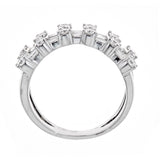 14K White Gold & Diamond Criss-Cross Ring